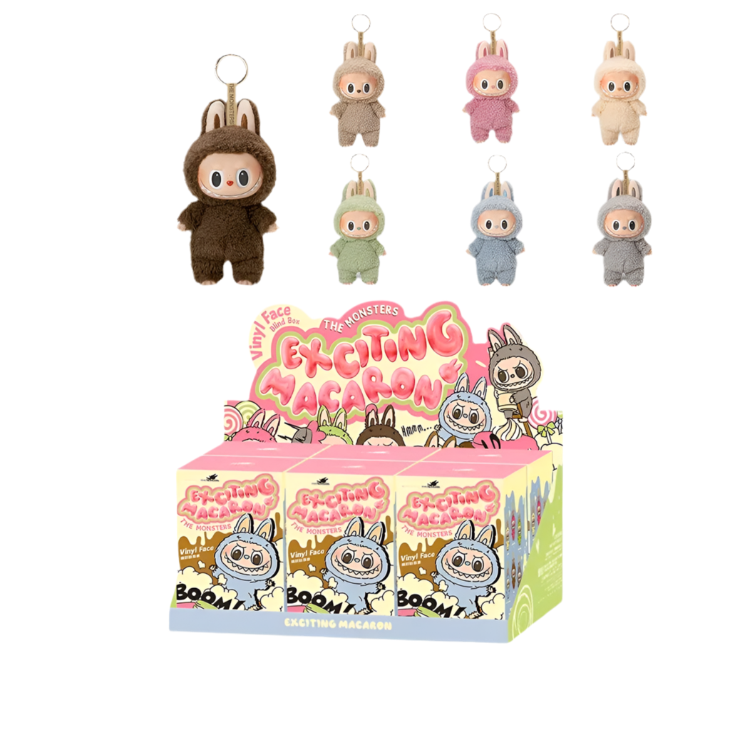 POP MART Labubu The Monsters Coca-Cola, Exciting Macaron, Have A Seat, Series Blind Box Exciting Macaron 6Pcs