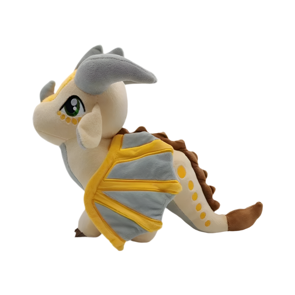 Wings of Fire Plush Toys Dragon Soft Stuffed Animal Doll Cute Companion Special Gift for Kids Boys and Girls or Room Decoration Khaki