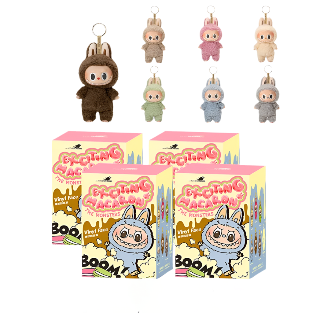 POP MART Labubu The Monsters Coca-Cola, Exciting Macaron, Have A Seat, Series Blind Box Exciting Macaron 4Pcs
