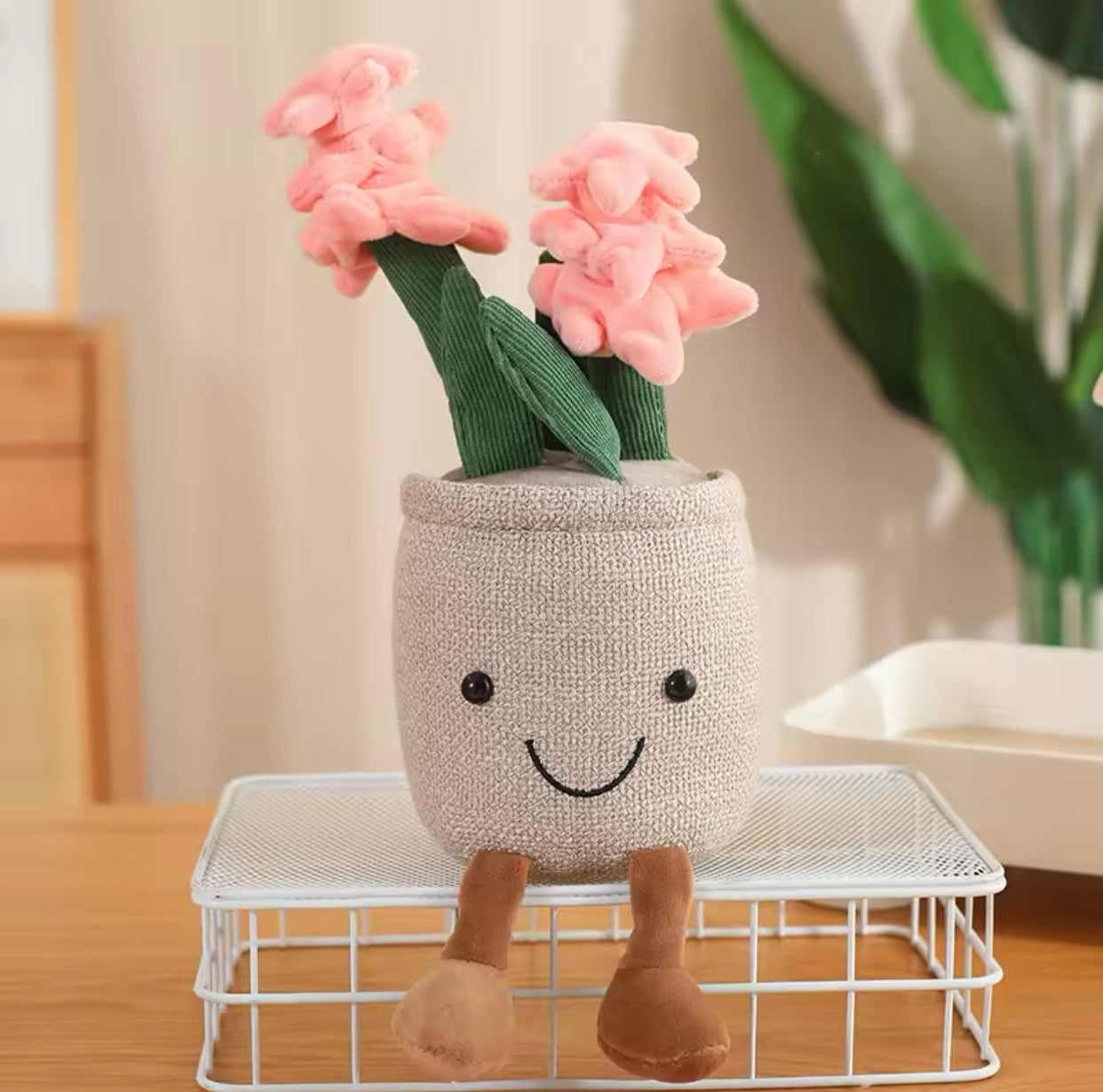 Plush Hyacinth Flowers Stuffed Toy Pink