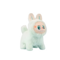Labubu Electric Dog – Singing Plush Toy with Glowing Face & Wagging Tail (16cm) Green 17cm