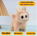 Labubu Electric Dog – Singing Plush Toy with Glowing Face & Wagging Tail (16cm)