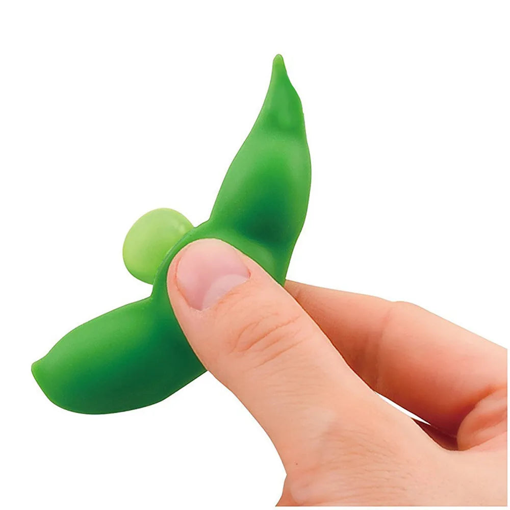 Fidget Toys Pack Decompression Edamame Squishy Squeeze Peas Beans Keychain Cute Stress Relief Adult Toy Keychain