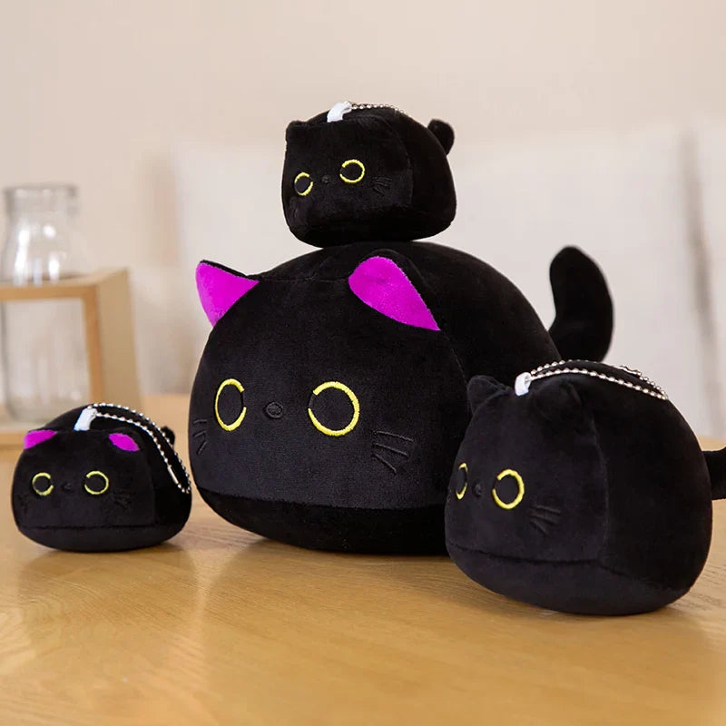Plush Black Cat Stuffed Toy 9-70cm