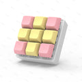 Keyboard Fidget Keychain Switch Tester Stress Toy Pink Yellow