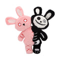 Plush Horrific Two-headed Skull Rabbit Stuffed Toy - 30cm Pink 30cm