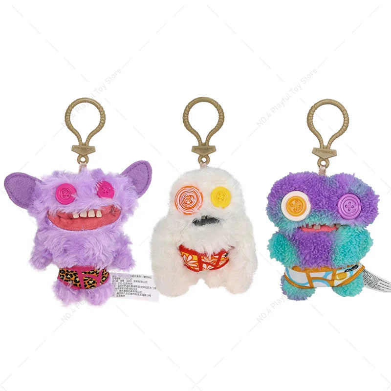 Plush Fuggler Ugly Monsters Teeth Plush Keychain Pendant Toy 3pcs 5