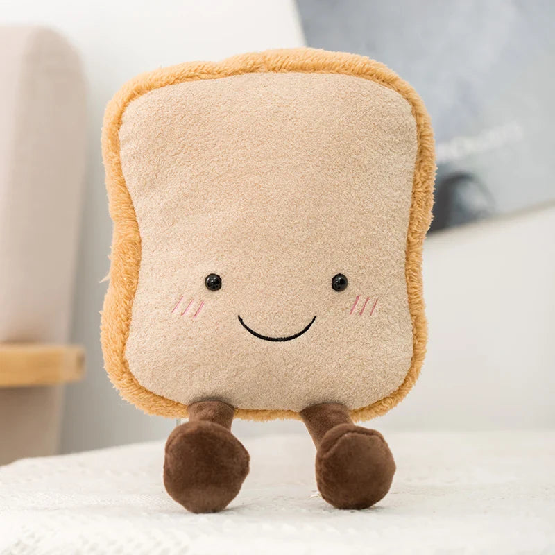 Cute Plush Croissant Toast Bread Stuffed Toy - 16-28cm 18x28cm