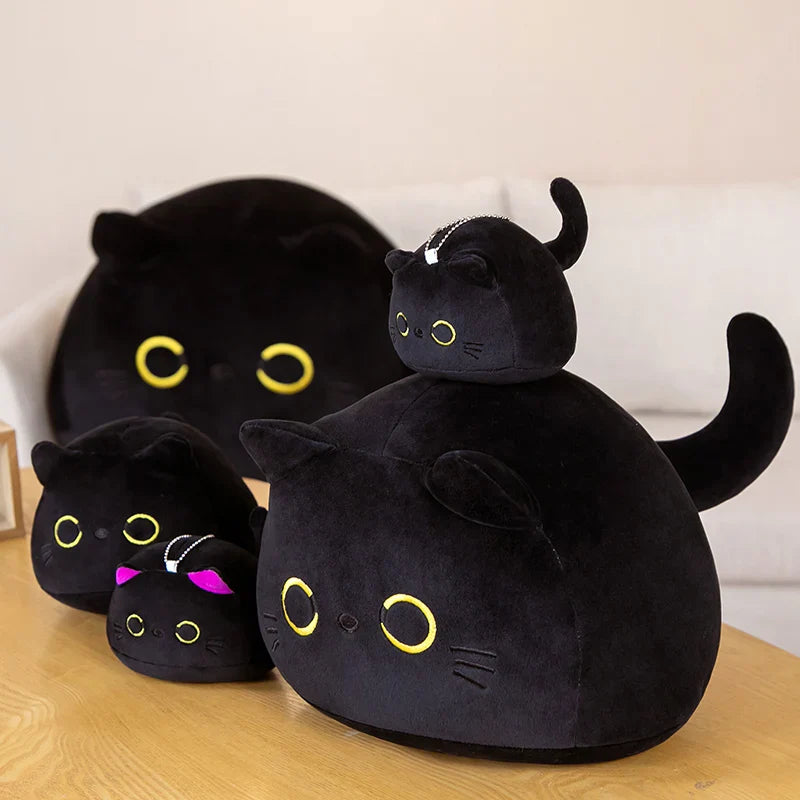 Plush Black Cat Stuffed Toy 9-70cm