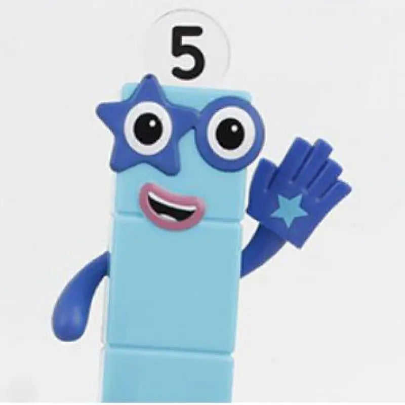 5 Pcs/Pack Cartoon Anime Number Building Blocks Figures Dolls Toys 6-16.5cm Small Square People Game Model Pvc Gifts For Kids