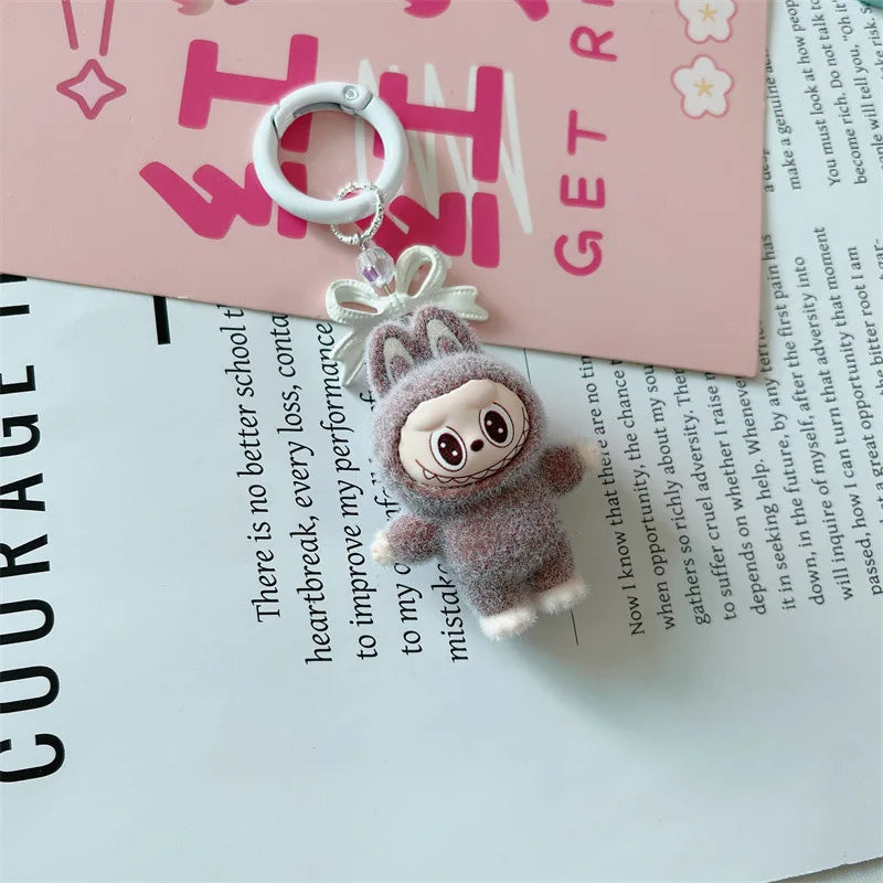 Labubu Keychain Doll Pendant Charms brown