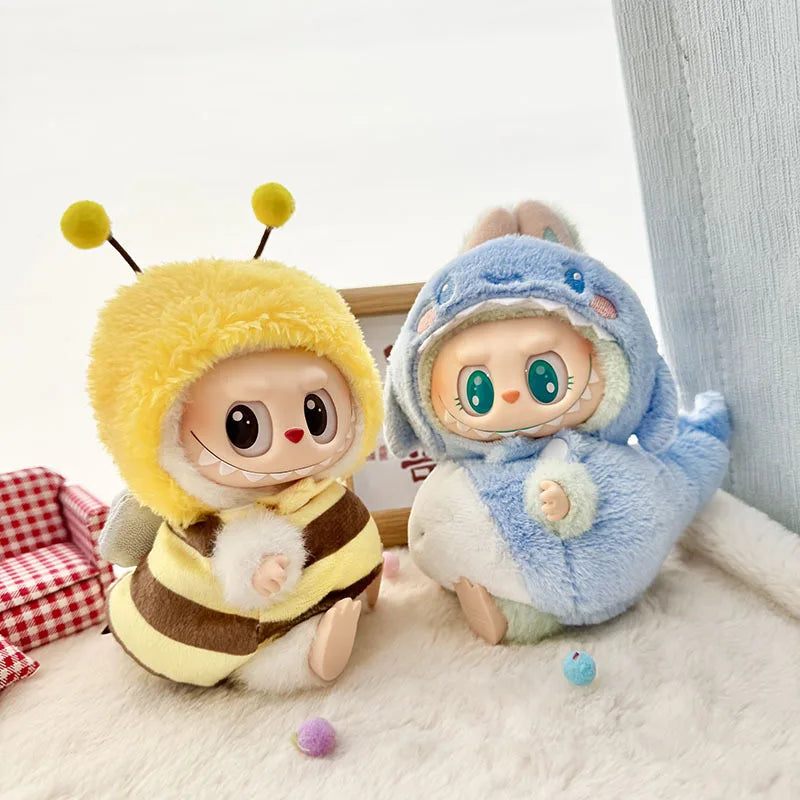 Clothes For Labubu Doll Bee Dinosaur Shark Accessories - 15-17cm