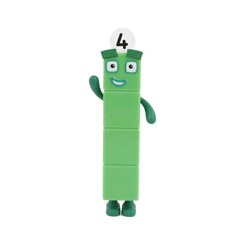5 Pcs/Pack Cartoon Anime Number Building Blocks Figures Dolls Toys 6-16.5cm Small Square People Game Model Pvc Gifts For Kids