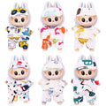 Mini Doll's Accessories Set For Labubu Doll Bed+Quilt+Pillow Pajamas Sleeping Bag Dollhouse Toys