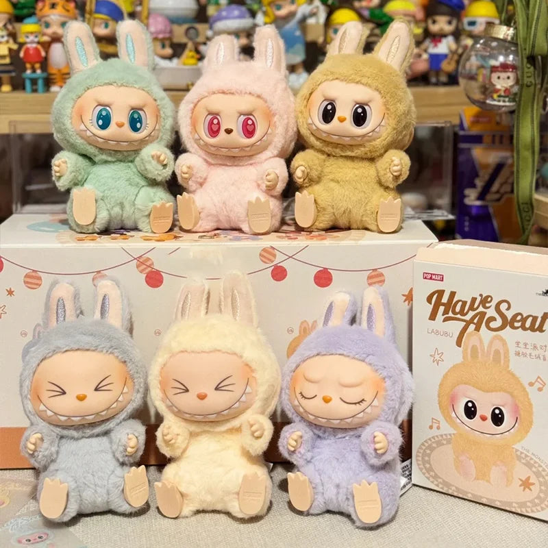 Labubu The Monsters Sit-Down Party First and Second Generation mPlush Doll - 17cm