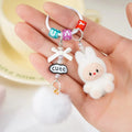 Labubu Keychain Doll Pendant Charms B white