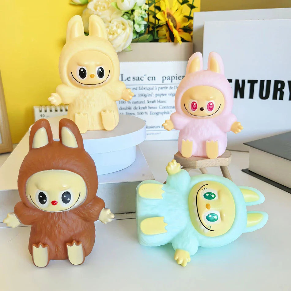 Labbubu Adorable Cartoon Plush Night Light - Soft Glow Bedside Companion for Sleep Guardian of Every Night Ideal Birthday Gift
