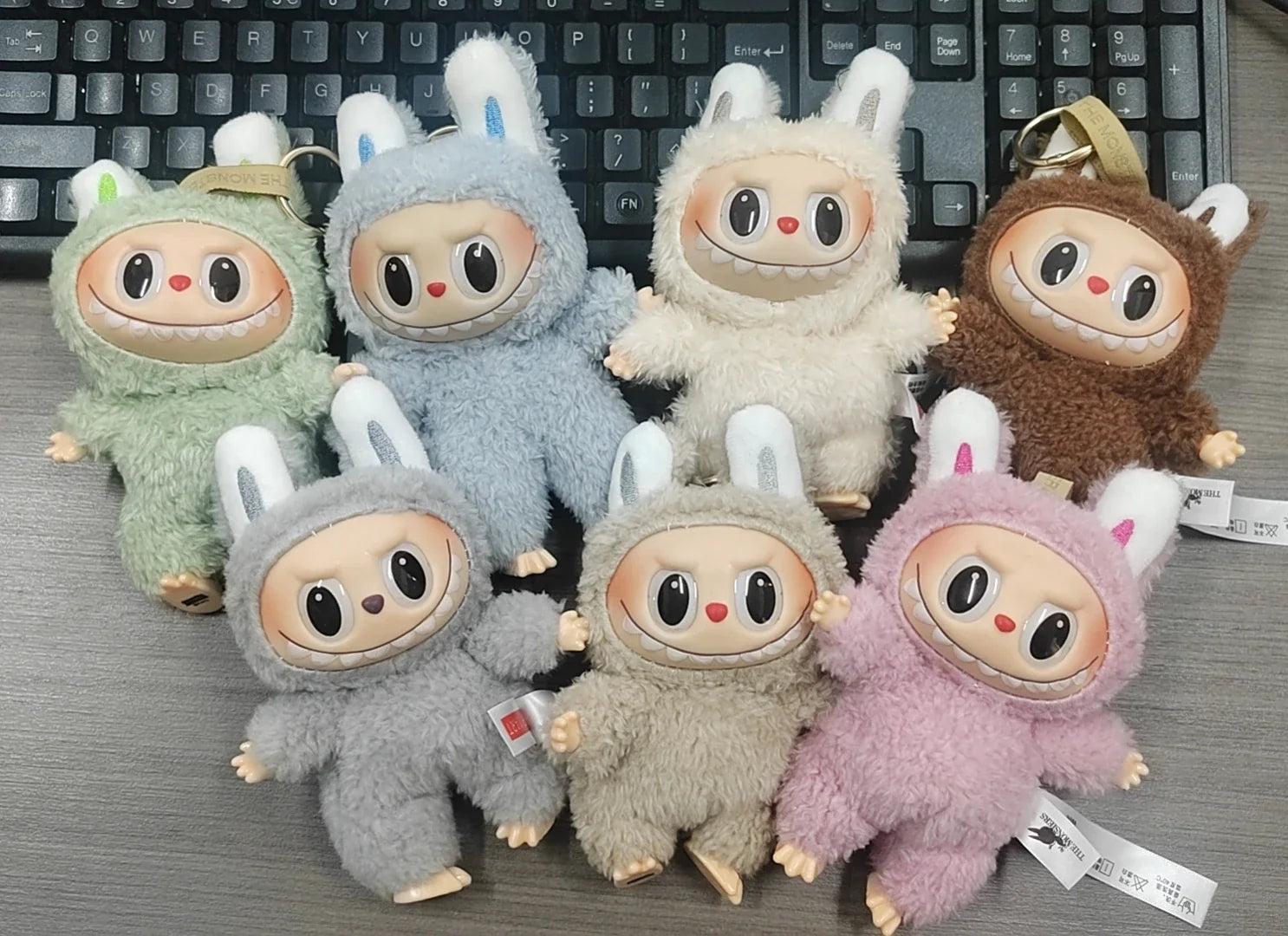 Plush Labubu Stuffed Toy & Labubu Exciting Macaron Pendant - 35cm