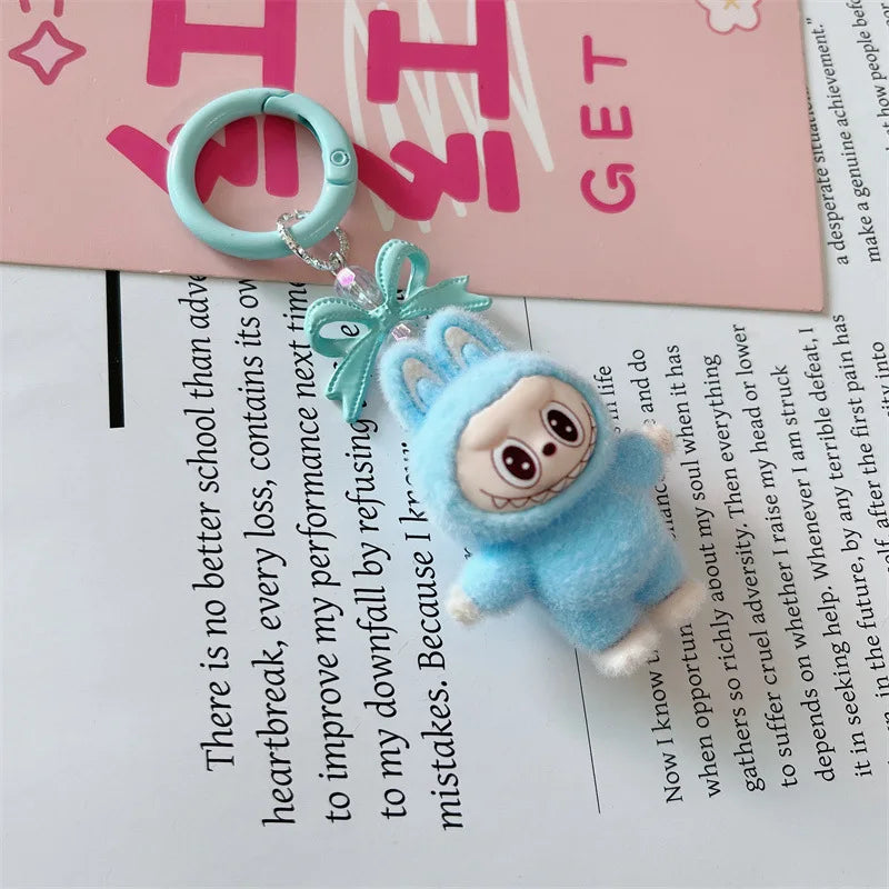 Labubu Keychain Doll Pendant Charms blue
