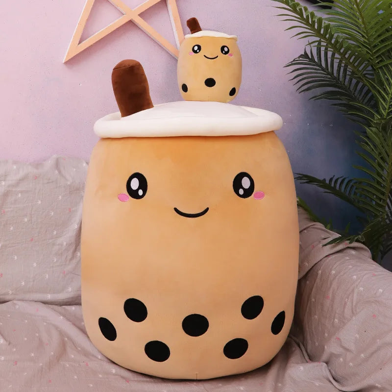 Plush Boba Bubble Tea Stuffed Toy - 25cm S