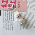 Labubu Keychain Doll Pendant Charms white