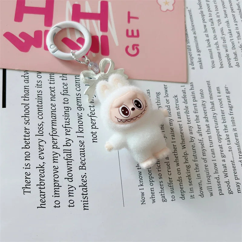 Labubu Keychain Doll Pendant Charms white