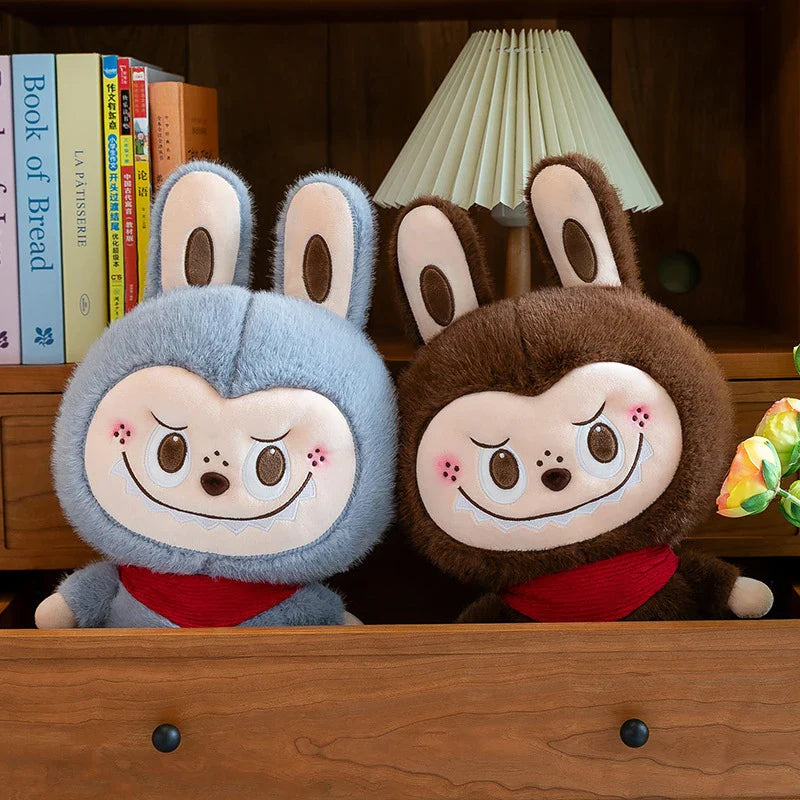 Plush Labubu Stuffed Toy & Labubu Exciting Macaron Pendant - 35cm