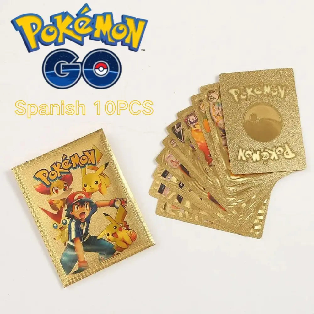 Pokémon Trading Cards (10 PCS) Spanish Gold 10PCS