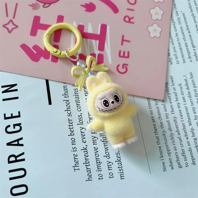 Labubu Keychain Doll Pendant Charms yellow