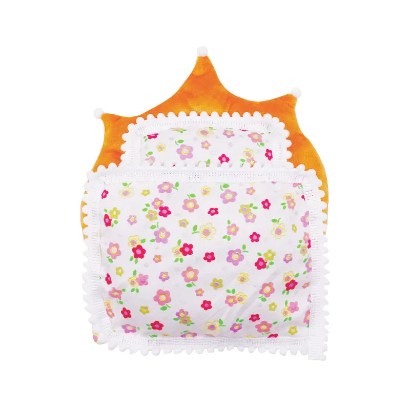 Mini Doll's Accessories Set For Labubu Doll Bed+Quilt+Pillow Pajamas Sleeping Bag Dollhouse Toys XM2715