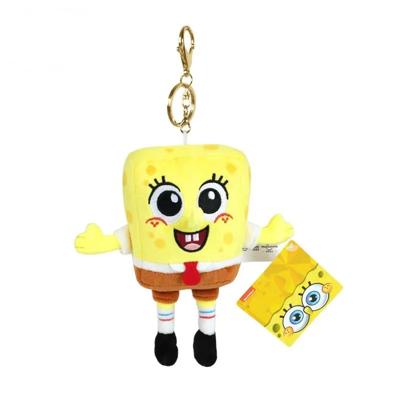 Plush SpongeBob Patrick Star Gary Squidward Tentacles Stuffed Keychain Pendant - 12cm 2-11cm