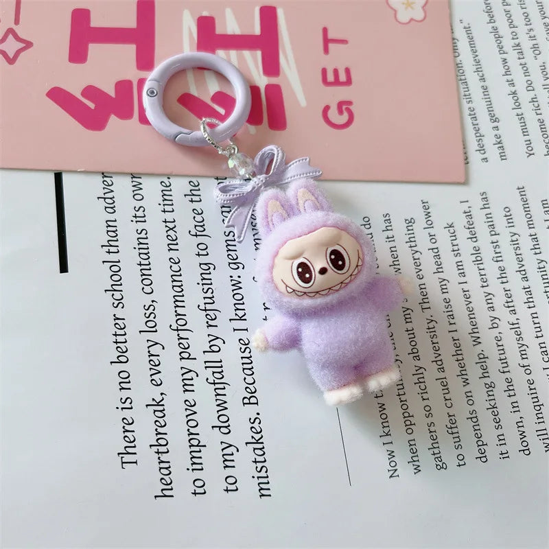 Labubu Keychain Doll Pendant Charms purple
