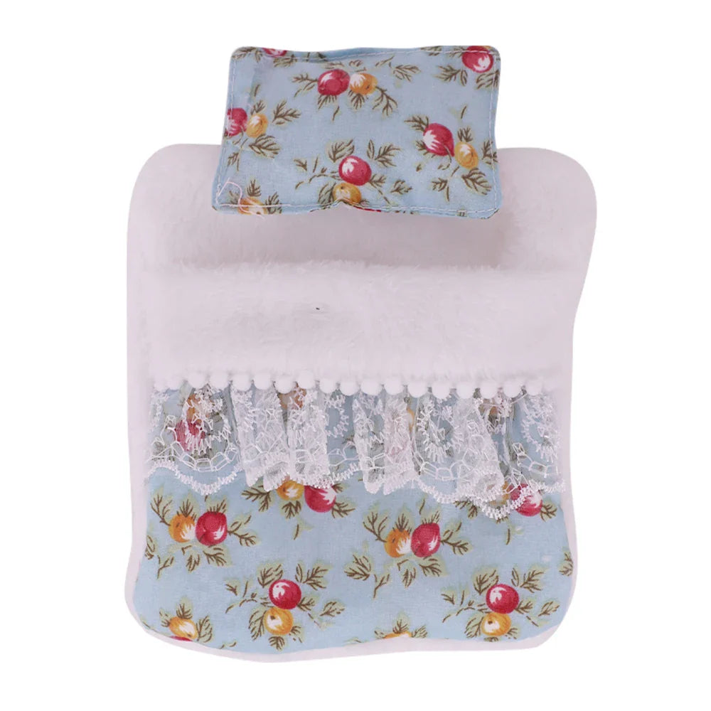 Mini Doll's Accessories Set For Labubu Doll Bed+Quilt+Pillow Pajamas Sleeping Bag Dollhouse Toys XM2445
