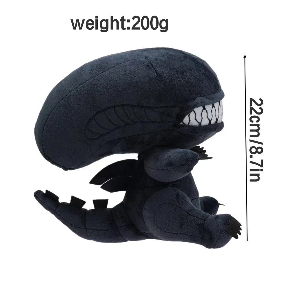 Plush Alien Xenomorph Stuffed Toy - 22cm Black