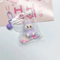 Labubu Keychain Doll Pendant Charms D purple