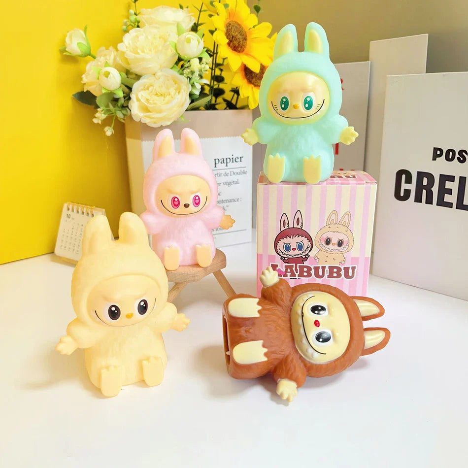 Labbubu Adorable Cartoon Plush Night Light - Soft Glow Bedside Companion for Sleep Guardian of Every Night Ideal Birthday Gift