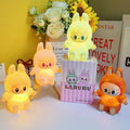 Labbubu Adorable Cartoon Plush Night Light - Soft Glow Bedside Companion for Sleep Guardian of Every Night Ideal Birthday Gift