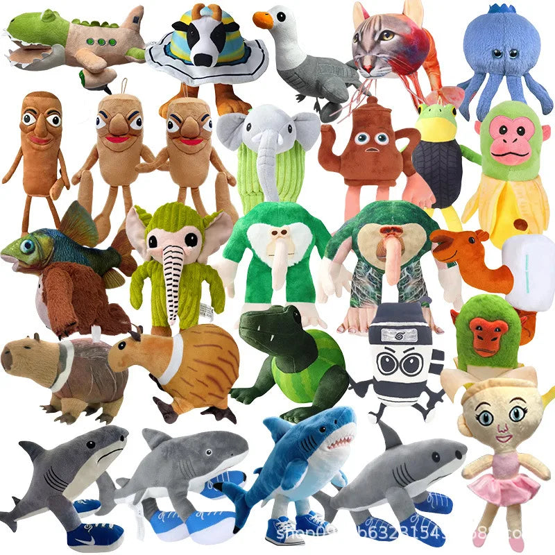 Italian Brainrot Plush Toy – Tung Tung Sahur or Tralalero Tralala | Meme Stuffed Toy | 30cm
