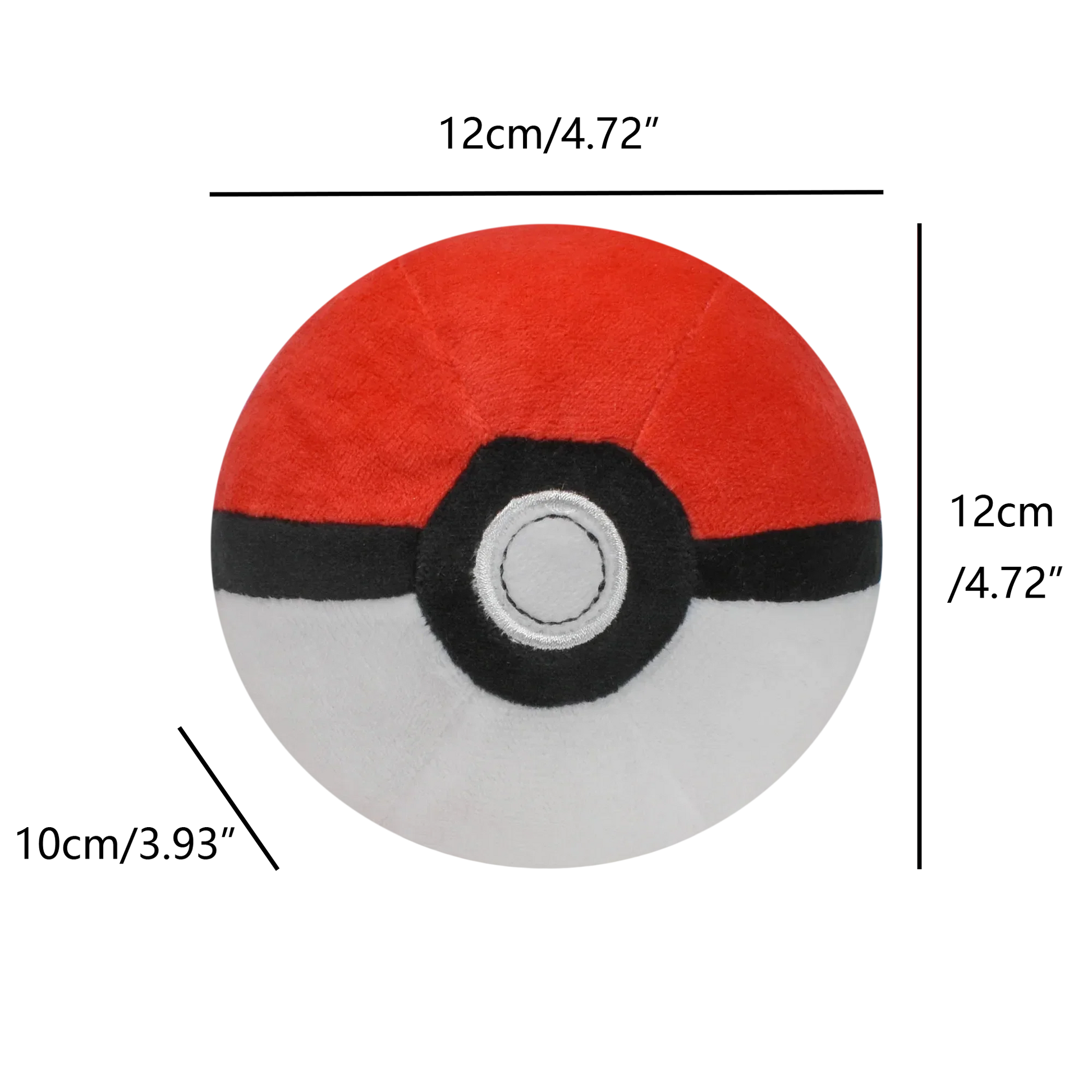 Plush Pokémon Super Master Ball Stuffed Toy Red Ball