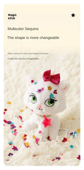 Shimmer Stars Plush Cat Stuffed Toy