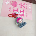 Labubu Keychain Doll Pendant Charms E crybaby Gray