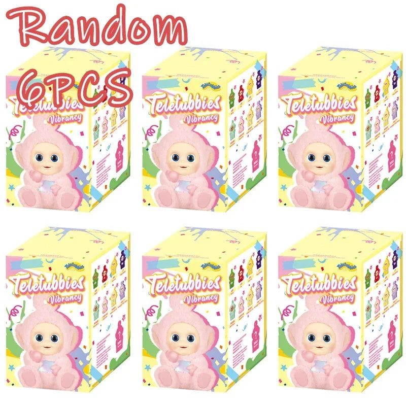 Teletubbies Vibration Series Blind Box Toy Antenna Baby Mystery Box Action Pendant Doll Mistery Box Doll Model Surprise Gift Random 6PCS