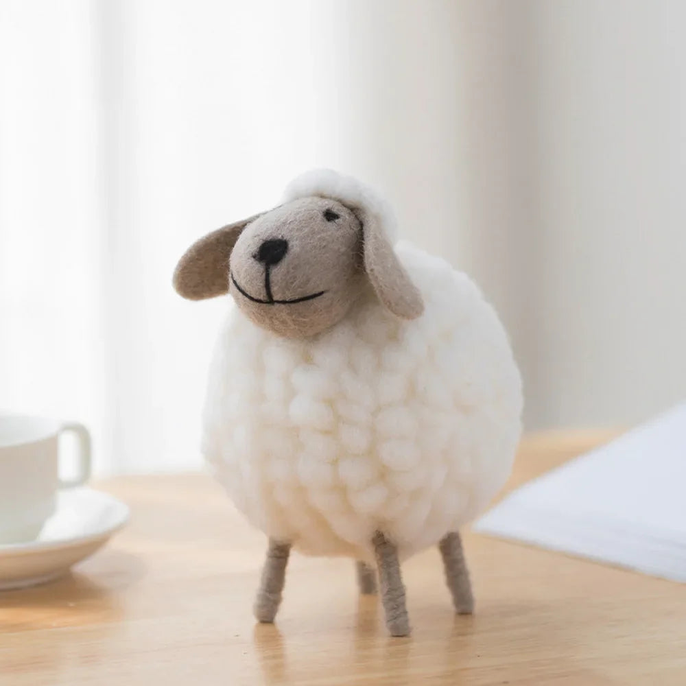 Plush Mini Felt Sheep Stuffed Toy 11-16cm B 11 x 11 x 16cm
