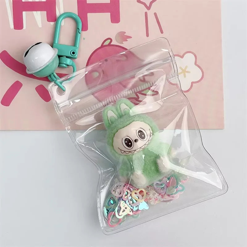 Labubu Keychain Doll Pendant Charms D green