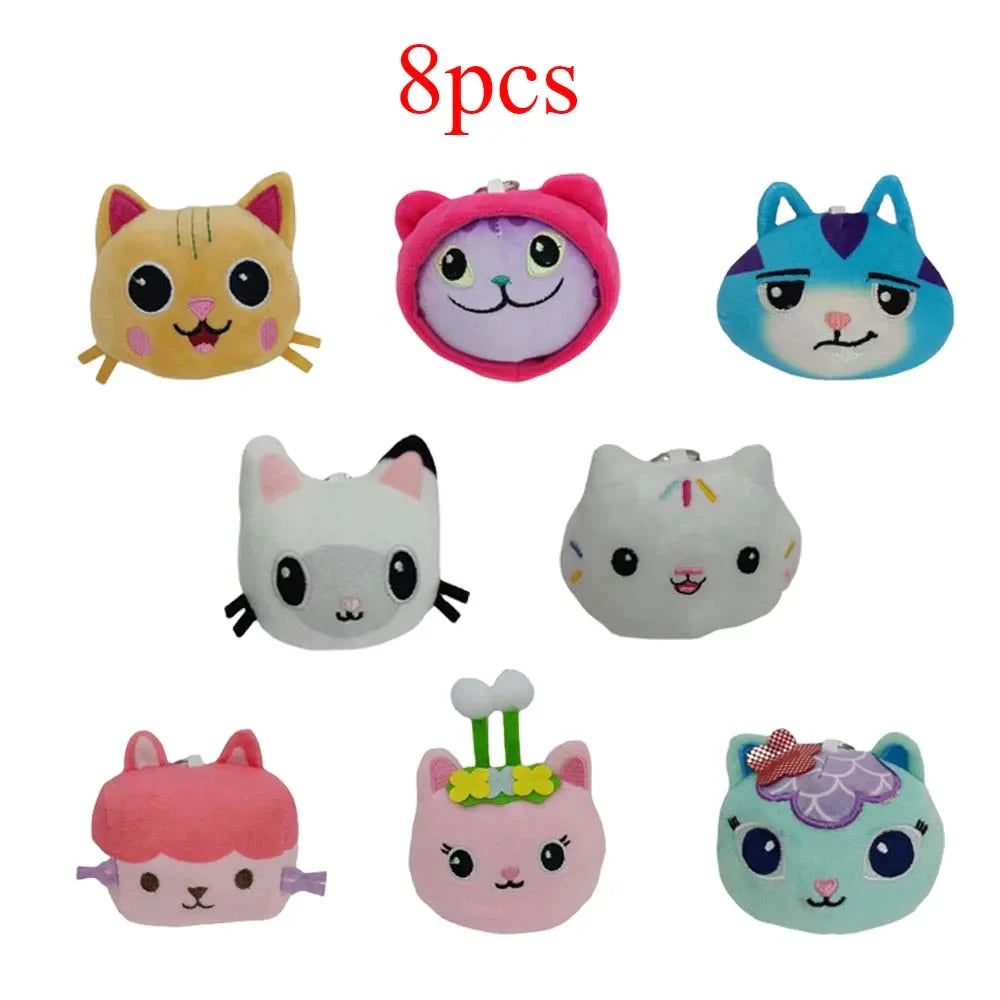 Plush Gabby Dollhouse Stuffed Toy 8cm 8 Pack