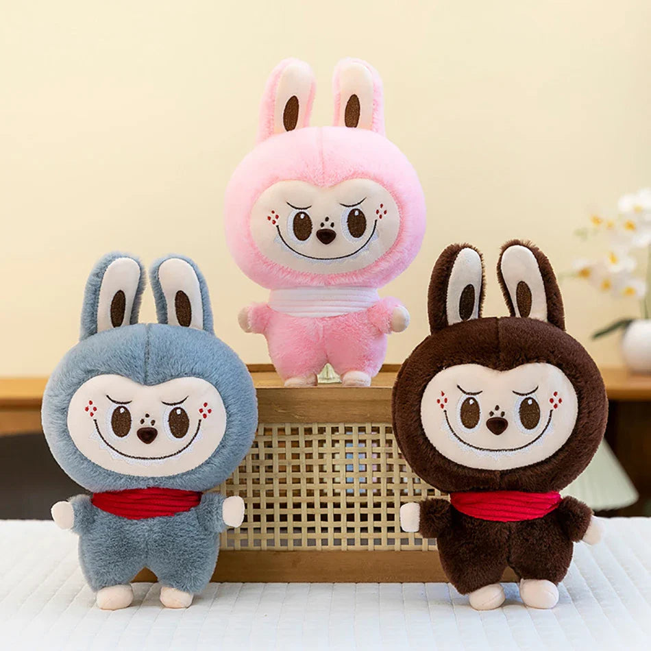 Plush Labubu Stuffed Toy & Labubu Exciting Macaron Pendant - 35cm