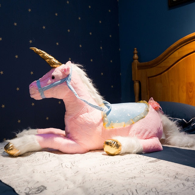Large Plush Unicorn Stuffed Toy - 85cm Pink