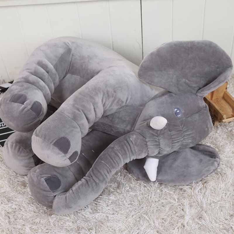 Baby Elephant Pillow Stuffed Toy - 40cm 60cm grey